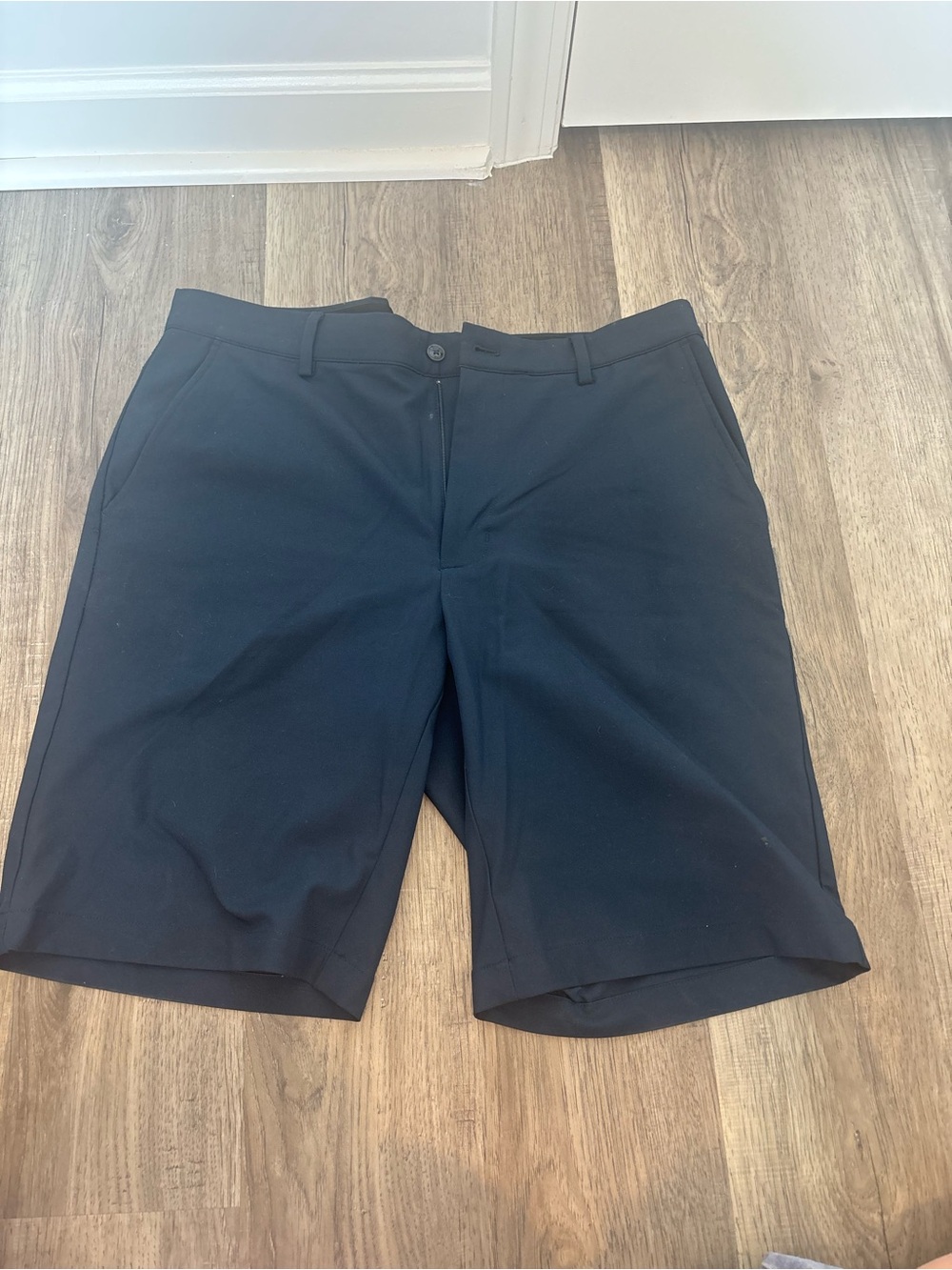 Greg Norman Collection Navy Flat-Front Performance Shorts